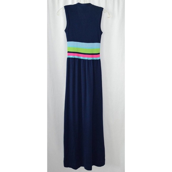 Vintage Aristo Kat Knit Maxi Dress Button Front Pencil Wool Acrylic Hong Kong - Picture 12 of 12